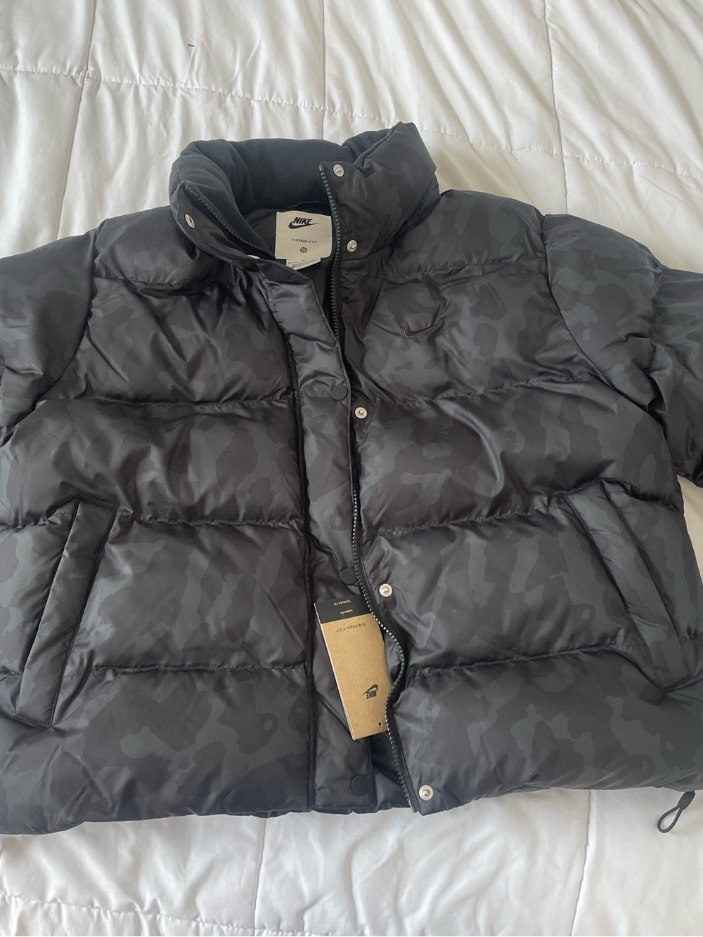Nike Men’s Black Camo Puffer Coat